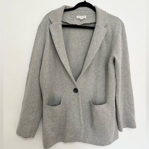 J Crew knit grey Cecile blazer size medium spring 2023 sweater